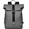 Kommodum - Zaino casual Porta PC in Membrana PU impermeabile Borsa Uomo con Tasca per PC Portatile Computer Notebook per Tempo libero Scuola Lavoro Viaggio KM19 (Grigio)
