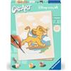 Ravensburger CreArt 25898 - Simba - Disney Paint by Number Adults, set di pittura fai da te con pennello e colori acrilici, regalo per donne incinte o nascenti, pittura per adulti