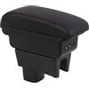 OYHCM Bracciolo centrale per Suzuki Swift 2005-2026,3 USB | Per Suzuki Swift Bracciolo,2 USB + USB-C,Doppio vano portaoggetti,Coperchio scorrevole,Pelle PU,Installazione senza forare