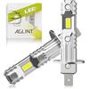 AGLINT Lampadina H1 LED 60W Super Luminoso Non Polarità 12V Sostituzione Alogena Auto H1 LED Lampadine Fari Abbaglianti e Anabbaglianti 6500K Bianco 2 Pezzi