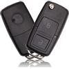 FOAMO Chiave auto a 2 tasti, custodia chiave kit di riparazione compatibile con VW Volkswagen Golf 6, SEAT, SKODA 2XA
