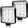 CCLIFE Faro da Lavoro Led 12V 48W Auto Trattore Impermeabile IP67 6000K per Moto Fuoristrada ATV SUV Camion,2 pezzi 13x11x2cm CushHom