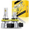 BMT xms Lampadina H8 H11 H16JP LED, 20000LM 300% de luminosidad, Mini formato 1:1, 3000K Giallo ambra, paquete de 2