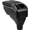 ZENVI Braccioli Compatible with Toyota Aygo X Braccioli 2022-2026 Console Centrale Organizer Immagazzinaggio Scatola Stile Doppia Porta Utilizzabile Per Autisti Supporto Gomito (Stile Nero)