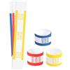 QUARKZMAN Pacco da 330 Fascette per Denaro, Involucri per Banconote Autoadesivi per Organizzare Banconote, 7.6x1.18 Pollici, Blu/Rosso/Giallo