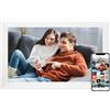 yamemo Frameo - Cornice digitale da 15,6 pollici, con Wi-Fi, con touch screen HD 1920 x 1080, 32 GB di memoria per condividere foto/video, tavolo e apparecchio da parete, matrimonio, compleanno