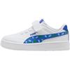 PUMA Court Classic Clean Dino AC+ PS Sneaker, White-Royal Sapphire-Green Fruit, 1 UK Bambino, Puma Frutta Verde Zaffiro Bianco, 33 EU
