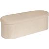 Bonlife Panca con vano portaoggetti, cassapanca pieghevole, poggiapiedi, fiori, per corridoio, soggiorno e camera da letto,Beige, 110x38x38 cm