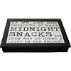 Carousel Home Vassoio da Letto Vintage, con Scritta in Lingua Inglese, Nero, con Base Pouf Imbottita, 43 x 32 cm