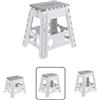ARREGUI TB-039-GB Sgabello pieghevole per cucina o bagno | piccola scala | panca per bambini | scala per adulti e bambini (fino a 150 kg) | altezza 39 cm | bianco