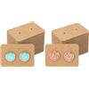 G2PLUS 200PCS Display per Orecchini Carte Orecchino Carte Porta Orecchini 2.8 x 4 cm Carta Kraft Porta Carte di Orecchino Usato per Mostrare Orecchini (Marrone)