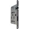 Alpertec oggetto Lucchetto Serratura Lucchetto, DIN sinistra per porte bagno WC in acciaio inox opaco innesto, serrature, ghiera 20 mm, rotondo, quadrato 8 mm, distanza 78 mm, 36053220