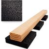 My Plast belastbare Bautenschutzmatte Tappetini in Gomma per terrazze, Impermeabili, per Pavimenti in Legno, Nero, 6 mm-100 Stück