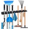 HYRIXDIRECT Supporto per scopa da parete, organizer per mocio, organizer per attrezzi da giardino, organizer per garage, lavanderia, organizzazioni e stoccaggio con ganci resistente