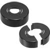 PATIKIL Flangia Divisa a Parete, 20/25/32mm Copri Tubi Termosifoni Copertura Piastra Rotonda in ABS Spessore Tagliabile per Tubo Acqua Rubinetto Decorazione,25mm Altezza, 2 Pezzi, Nero