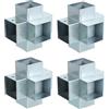 sourcing map Kit di staffe per gazebo a 5 vie, ad angolo retto, per la lavorazione del legno, fai da te, per legname da 4,1 x 4,1 cm, per esterni, patio, gazebo, capanne di tronchi (confezione da 4)