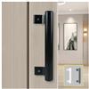 KAFENDA 8 pollici in lega di alluminio maniglia per porta scorrevole balcone maniglia per porta in vetro mobiletto del bagno maniglia per porta della stalla moderna maniglia in metallo (Nero)