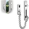 WSHUKJXF Catena Porta Chiavistello, Catena di Sicurezza Porta Antifurto Catena in Acciaio Inossidabile Della Porta con 4 viti per Hotel Casa(Argento)