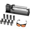 Creality Rullo rotante Pro Upgrade Kit per incisore laser Falcon A1 10W con occhiali di protezione e rialzi, rullo regolabile multifunzionale per incidere oggetti cilindrici bicchieri da vino