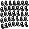 AstarFavor 50 Pezzi Staffa Angolare in Metallo Supporti Angolo Retto Staffa Angolare in Acciaio Inossidabile da 90 Gradi Squadrette Angolar Piccola a forma di L per Mobili, 20 * 20 mm(nero)