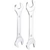 QUARKZMAN Set Di 2 Chiavi a Doppia Apertura Sottile 16×17/18×19mm Metric Super Thin Small Flat Head Wrench Mirror Polished Open Ended Spanner per Riparazioni Automobilistiche