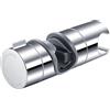 Joyoldelf, staffa di ricambio regolabile in ABS con morsetto, per asta saliscendi per doccia manuale da 18-25 mm, cromata