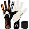 HO Soccer First Superlight EVO, Guanti Portiere, Unisex Bambino, Nero/Blu, 9,5