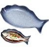 NOLITOY Piatto da portata a forma di pesce, piatto in ceramica, per frutti di mare e antipasti, elegante decorazione da tavolo per feste e inaugurazioni perfette