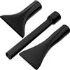 AERZETIX - Set di 3 bocchette per tubi di aspirapolvere Ø35 mm in plastica nera adatte alle zone di difficile accesso