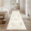 Homcomodar Tappeto Corridoio 65x240cm Tappeto Cucina Antiscivolo Lavabile Tappeto Runner per Corridoio Beige Passatoia Corridoio per Ingresso, Cucina, Camera da letto, Lavanderia