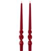 Cereria Di Giorgio - 4 Candele artigianali con spirale Voluta - Diametro 2.2 cm Altezza 40 cm - Colore Bordeaux - Durata 14 ore
