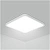 Osairous Plafoniera LED Soffitto Ø40cm, 6500k Piazza Plafoniere moderna, IP44 Lampada LED Soffitto, 42W 3980 LM Luce Bianco per Soggiorno, Camera da Letto, Cucina, Bagno, Balcone