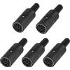 MEIRIYFA MIDI DIN 5-Pin Connettore Spina femmina, 5 Pack Spina DIN Femmina Connettore MIDI per Mixer, Batteria Elettronica, Tastiera MIDI (8 Pin)