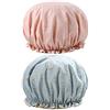G2PLUS 2PCS Cuffia da Doccia,Cappelli da Doccia Impermeabili,Cuffia da Bagno a Riutilizzabile,per Donna Salone，uso Domestico