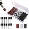 ZEXOWIJ 222 Pezzi Cartine per Ricostruzione Unghie, Punte Fresa Unghie, Nastri Abrasivi Manicure, 80# 120# 180# Levigatura Bande, Bande Abrasive con Punte per Fresa Unghie per Pedicure del Manicure