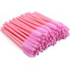 G2PLUS 100PCS Pennello per Ciglia Monouso,Scovolino Ciglia,Applicatore Mascara,Spazzolini Ciglia in Silicone per L'estensione Delle Ciglia (Rosa)
