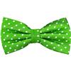 TigerTie ohne Markenname papillon di seta - verde fluorescente verde argento bianco a pois