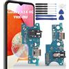 YHX-OU Presa di ricarica per Samsung Galaxy A14 4G SM-A145P SM-A145R Dock Connector Port Charger Port Charger Port Microfono Audio Jack Flex Cavo + Strumento di installazione