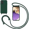 GoodcAcy Cover con Collana per Samsung Galaxy A32 4G,Custodia Silicone Liquido con cordini,Custodie con Regolabile Collana Antiurto AntiGraffio Case con Laccio Tracolla per Samsung Galaxy A32 4G,Verde