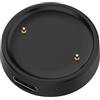 Ruentech Caricabatterie per orologio tipo C, adattatore di ricarica, convertitore compatibile con Amazfit Active 2/Bip 6 Smartwatch caricatore (senza cavo) (nero)