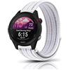 KeeFos 18MM Cinturino per Garmin Venu 4 41mm/Venu 3S 41mm/2S/Forerunner 265S/255S/255S Music/Vivoactive 4S 40mm/Vivomove 3S 39mm/Active S/Move 3S, Nylon Cinturino di Ricambio - Bianco Grigio