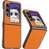 GIOPUEY Cover Compatibile con Nubia Flip 2, Pelle PU + PC Rigido Custodia, Speciale Struttura in Pelle Case，Anti-Impronta, AntiGraffio - Orange