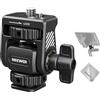 NEEWER Supporto Monitor da Campo con Adattatore Cold Shoe Rotazione 360° Inclinazione 180° Vite Antitorsione Panno Pulizia, Compatibile con Atomos Ninja 5/7 Camera Monitor SmallRig Cam Cage, MA019
