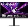 LG UltraGear 27G640A Monitor Gaming 27 IPS QHD (2560x1440), 300Hz, 1ms (GtG), G-Sync, FreeSync Premium, VRR, HDR 400, Speaker Stereo 10W, USB-C (15W), HDMI 2.1, DP, USB, Stand regolabile, Nero