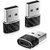 BASESAILOR Adattatore USB a USB C CarPlay 3Pezzi,Caricatore Auto Cavo Tipo C Femmina USBA Maschio,Convertitore USBC per Apple iPhone 17 17e Air 16 Pro Max,Samsung S26 A56,Non per iPad/Magsafe/HomePod