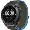 GIOPUEY 24mm Cinturini Compatibile con COROS Nomad, Cinturino in Morbido Nylon Intrecciato [Unisex] [Traspirante] - Green