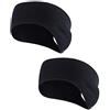 QKURT Fascia per Capelli Invernale,2 Pezzi Fascia Elastica per Capelli Fascia Paraorecchie con Coda di Cavallo Buco Capelli, Yoga, Ciclismo, Fitness, Esercizio, Fascia