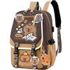 SKIPTHYBER Zaino Scolastico Capybara Cartoon Schoolbag ZainoScolastico Cinghie regolabili Zaino per bambini di grande capacità Viaggio scolasticoZaino per laptop Regalo per bambini
