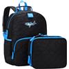 Chase Chic Zaino Bambina Bambino, 3-7 Anni Zainetto Scuola Elementare Ragazza Ragazzo con Borsa Porta Pranzo Set Leggero Zaino Asilo Bimba per Gita Elementari Scolastica, Squalo Nero