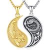 REDSUN Yin Yang - Collana in argento Sterling con ciondolo a forma di sole e luna, elefante, per coppie, 2 pezzi, regalo per donne, uomini, coppie e figlie